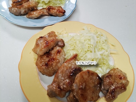 豚ブロックの生姜焼き